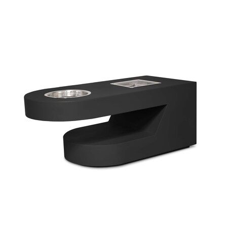 The Outdoor Plus 60 Rectangular Dana Fire Table, Powder Coated Metal, Black, Match Lit with Flame Sense, Liquid Propane OPT-DANPC60FSML-BLK-LP